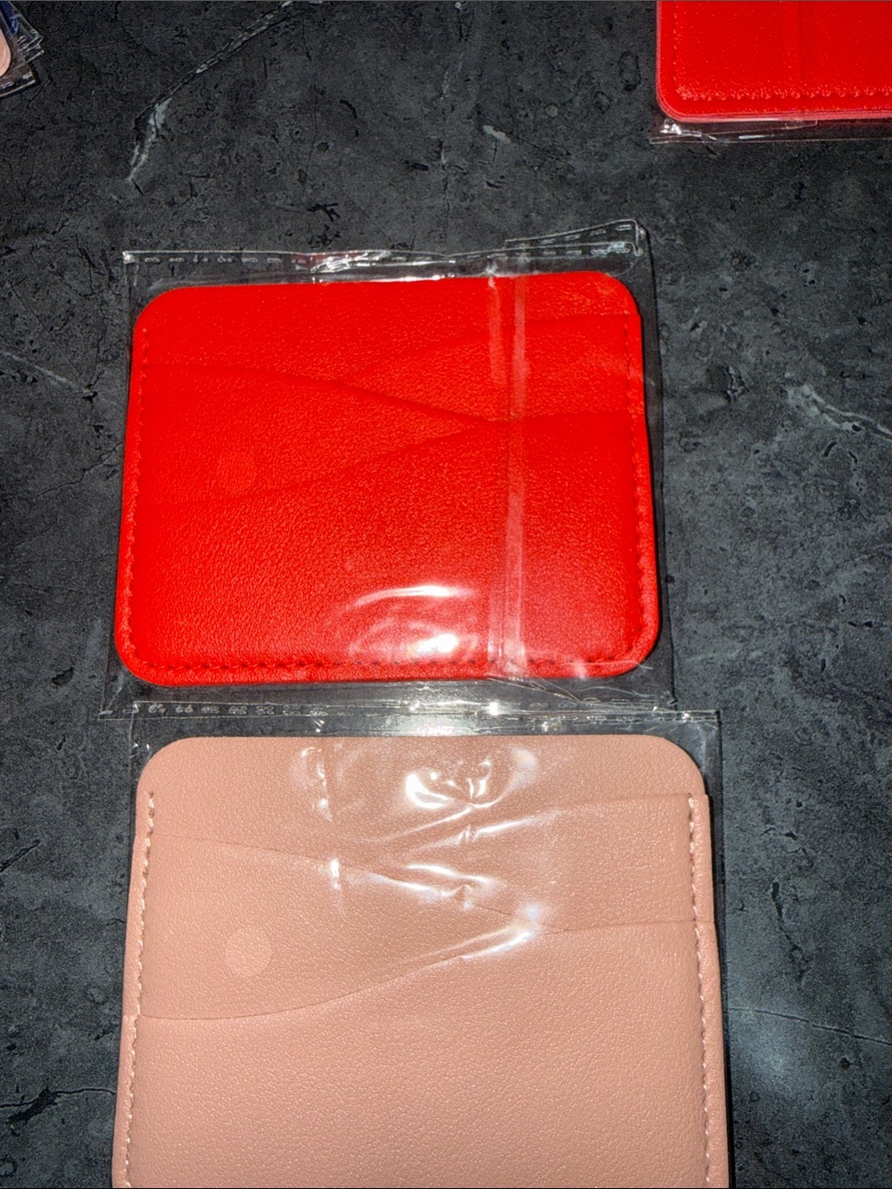Red and Blush Phone Card Wallets - Slim Card Holder